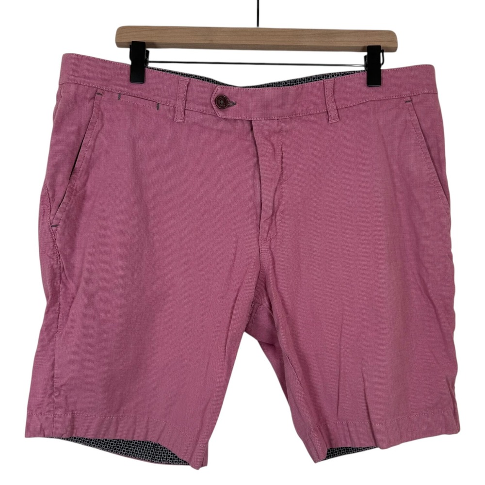 Ted Baker London Mens Pink Textured Chino Shorts Size 38R Actual 37